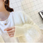 Sweet Mid-length Non-shedding Sweater Thicken Fashion Jacket Tassel Knit Cardigan Fairy Trend