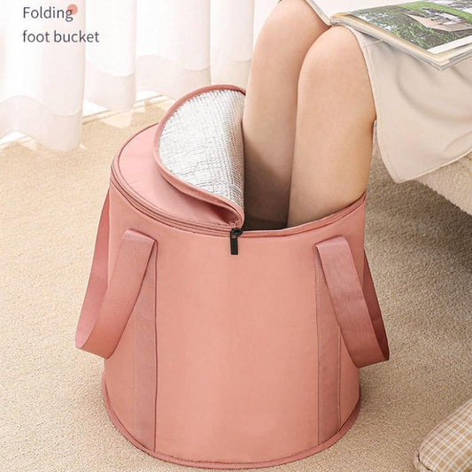 Foot Soaking Bucket Portable Foldable Foot Soaking Bag Over Calf Outdoor Travel Artifact Water Basin Washbasin Foot Basin Thickening Heat Preservation