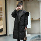 White Duck Down Jacket Women's Mid-length Winter Ins Tide Korean Version of Loose Thick Warm Hooded Big Fur Collar Jacket