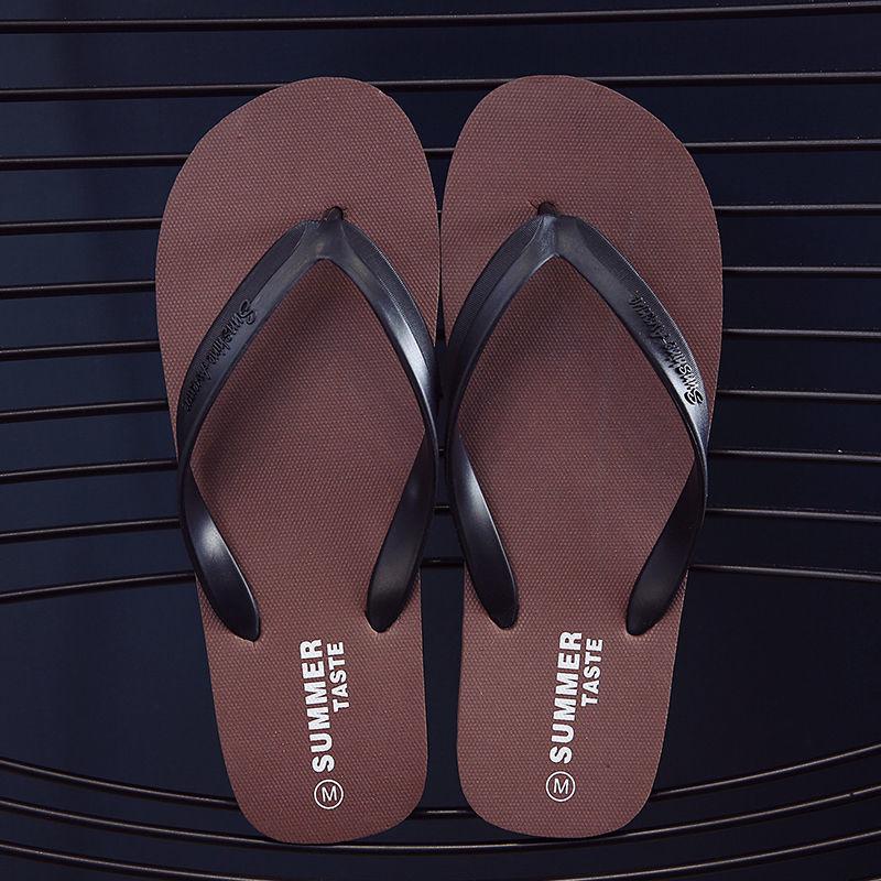 Men's Summer Flip Flops Non-slip Soft Bottom Wear-resistant Outer Beach Shoes