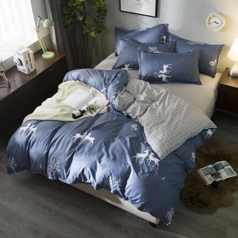 Black And White Stripes Bedding Sets Geometry Soft Bed Sheet Pillowcase &Duvet Cover Se