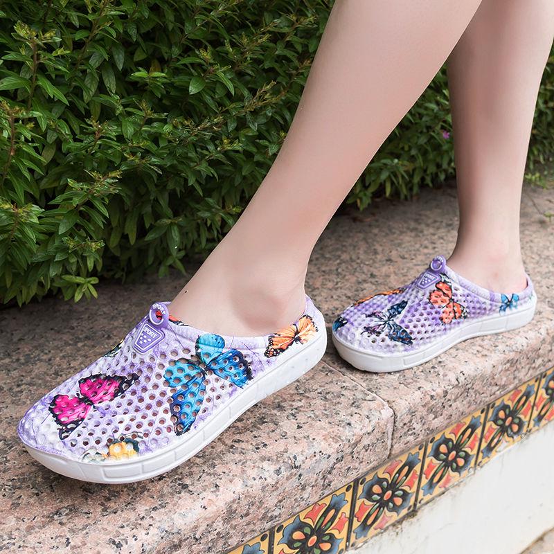Womens Casual Clogs Breathable Beach Sandals Valentine Slippers Summer Slip on Women Flip Flops Shoes Home Shoes for Women