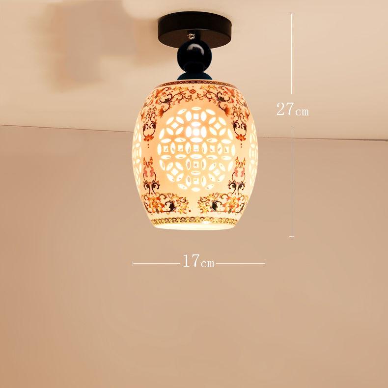 Modern Chinese Style Antique Chandelier Small Restaurant Hotel Corridor Lobby Entrance Lamps
