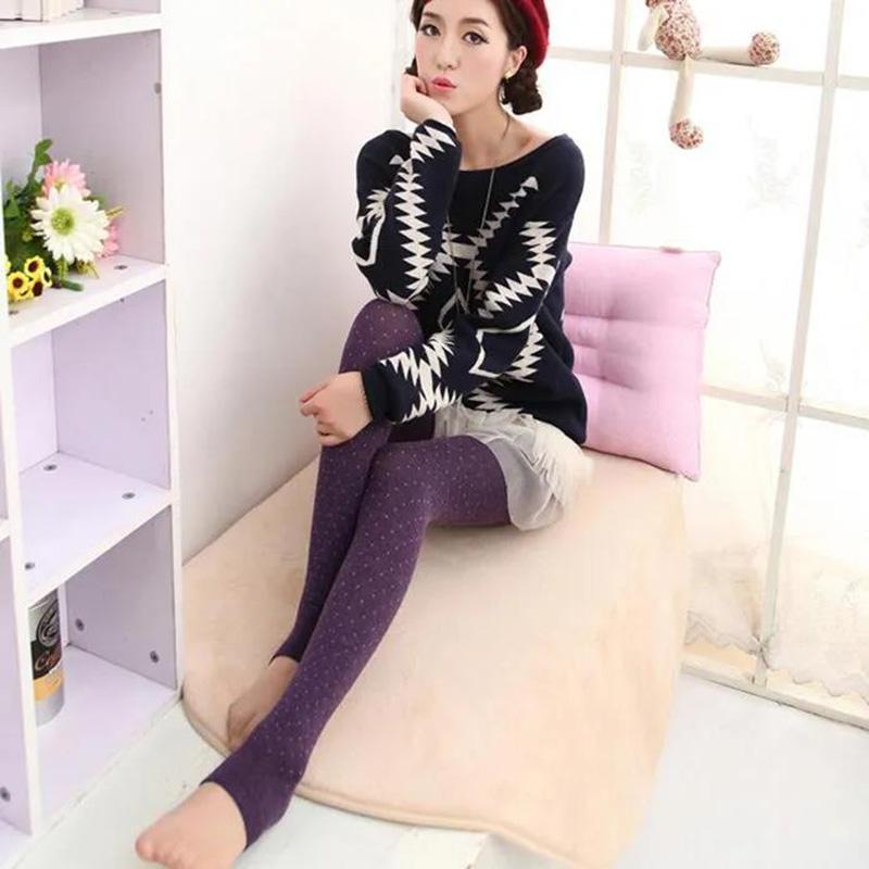 Winter Thin Little Leggings Women's Warm Cotton Trousers for Inner and Outer Wear Non-spinning High Waist