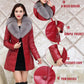 Winter Thick Leather Coat Slim Mid-length  Windproof and Waterproof Leather Jacket with Fur Collar Plus Size  Leather Trench Coat