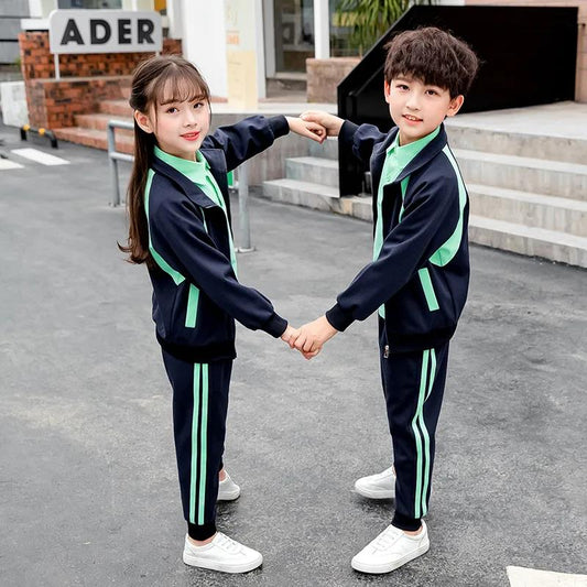 Spring and Autumn Children's School Uniforms Kindergarten Uniforms Primary School Uniforms Children's Class Uniforms, Sportswear Three-piece Suits