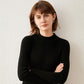 Wealthy Bird Autumn and Winter Cardigan Women's Self-cultivation Solid Color Thickening Half High Neck Cashmere Knitted Sweater Bottoming Shirt Tide