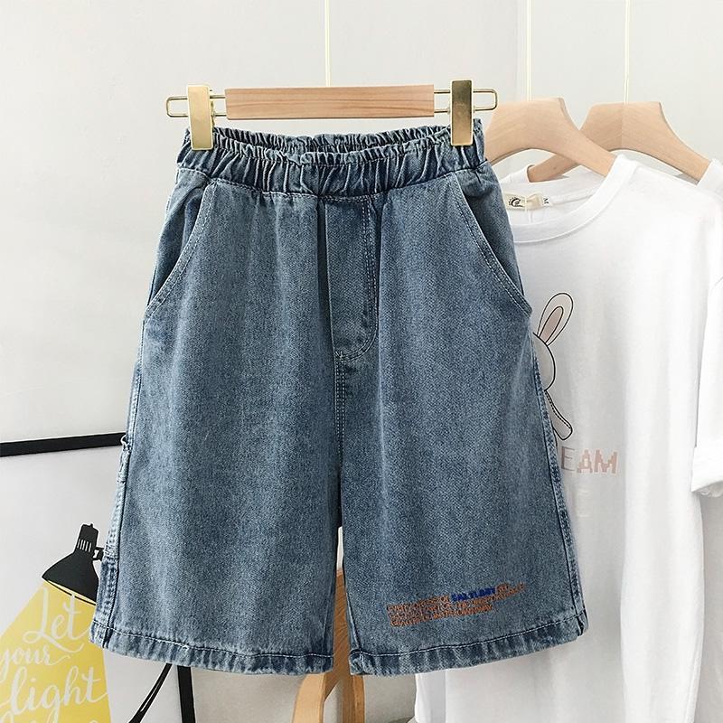Loose and Thin Wide-leg Shorts Women's Summer Straight Denim Five-point Pants Trend