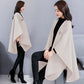 Woolen Coat Women's Cloak-style Coat Cardigan Woolen Coat Irregular Shawl Temperament Versatile Warm and Comfortable Wrap
