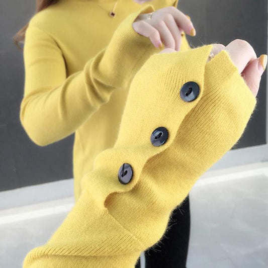 Autumn Slim Long-sleeved High-neck Knitted Bottoming Shirt Women's Tight-fitting Sweater Women's Inner Wear Autumn and Winter Trend