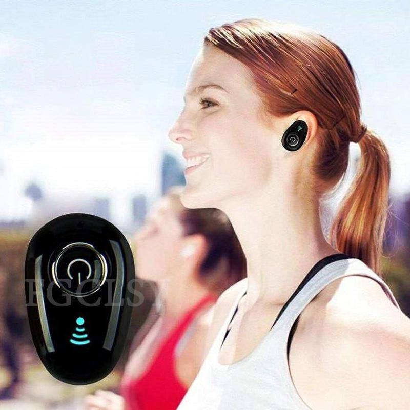 Mini Bluetooth Earphone Stereo Wireless Headset In-Ear Invisible Earbuds with Mic for iPhone Samsung