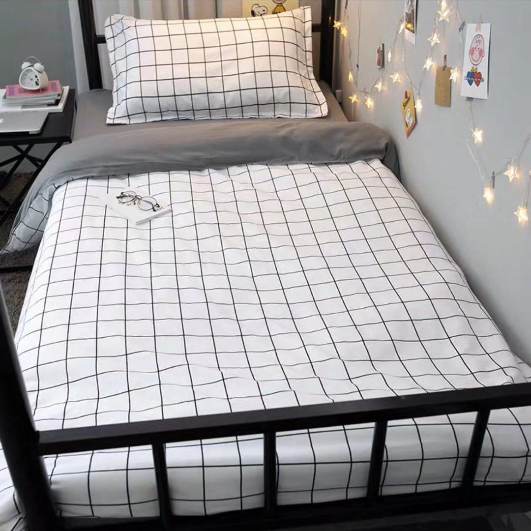 Three-piece Bed Male Dormitory Simple Style Sub-single Quilt Cover Bed Sheet Pillowcase Set