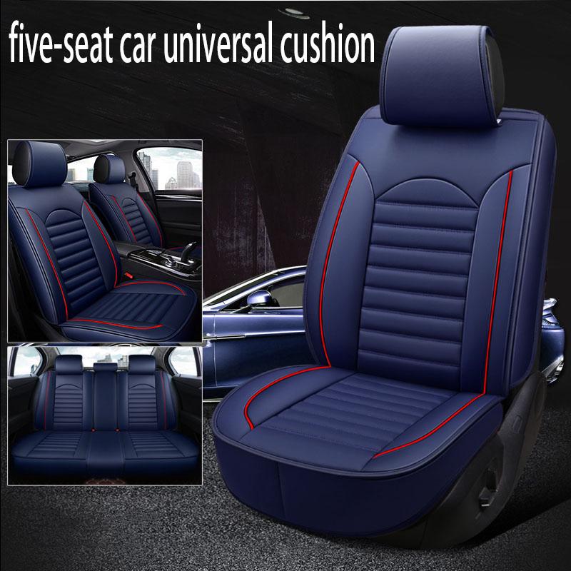 Leather Universal 5 Seat Car Seat Cover Fully Surrounded Car Cushion Four Season Car Seat Cover