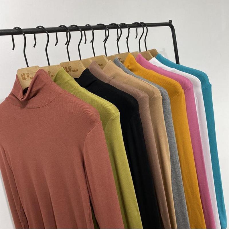 Women Winter Turtleneck Sweater Fashion Slim Pullover Knitted Jumper Long Sleeve White Black High Neck Sweaters Women Fall Basic Top Clothes