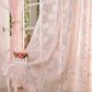 Small Fresh Pink Gauze Curtain Dandelion Butterfly Cotton Linen Gauze Shading Breathable Living Room Bedroom Bay Window Gauze Curtain (150×260cm)