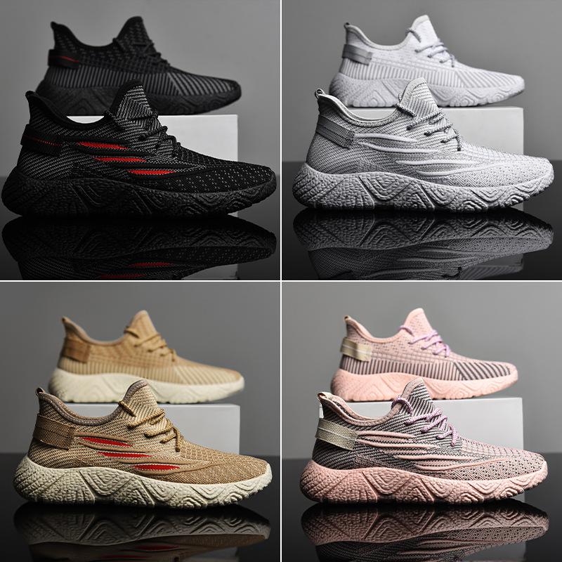 Spring and Summer Couple Shoes for Men and Women Flying Woven Breathable Sports Casual Shoes
