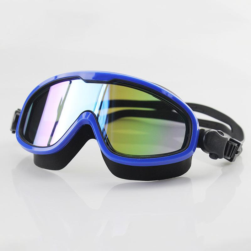Silicone Swimming Goggles Anti-Fog UV Protection Polarized Light Myopia Plating Clearer Wider Vision Swim Glasses