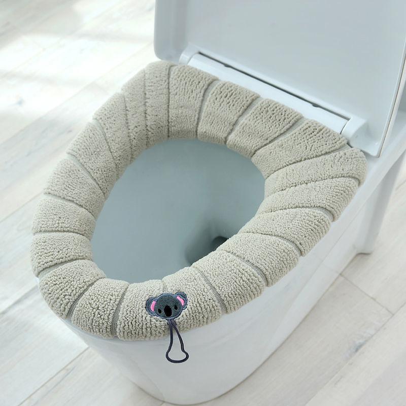 Two Pieces of Universal Toilet Seat Cushion Household Toilet Cover Cushion Thickened In Winter Toilet Cover Toilet Ring Cushion Washable