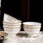 Jingdezhen Household Rice Bowl Ceramic Bowl Set Eating Bowl Small Bowl Japanese Tableware Bowl Ceramic Tableware