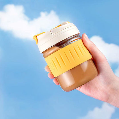 Water Cup Heat-resistant Coffee Cup Female Simple Cute Summer Compact Portable Ins Wind Summer Plastic Straw Cup