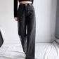 Women's High Waist Wide Leg Jeans Loose Thin Pants Spring and Autumn Dripping Straight Pants Ladies Denim Trousers