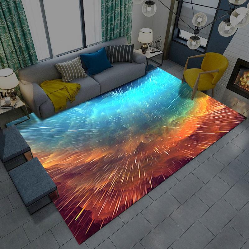 Washable Starry Sky Pattern Carpet Home Living Room Study Bedroom Children's Room Bedside Blanket