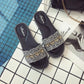 Summer Women Crystal Slippers Glitter Flat Soft Bling Female Candy Color Flip Flops Indoor Ladies Slides Beach Shoes