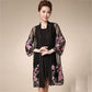 1pcs Sun-Dress Women's Chiffon Cardigan Flowers Sun Protection Clothing Mid-length Plus Size Loose Outer Thin Coat Beach Air-conditioned Rooms