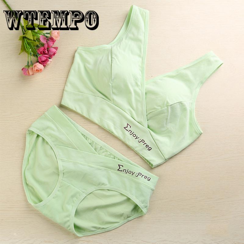 Panties Pregnant Women Low Waist Briefs U Shape Maternity Underwear Fedding Bra Set