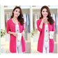 Spring and Autumn Cardigan Tops Mid-length Large Loose Sweater Knitted Thin Women's Jacket
