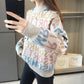 Autumn  Winter Ladies Sweater Women Half High Neck Long Sleeve Pullover Loose Outer Wear Casual Thick