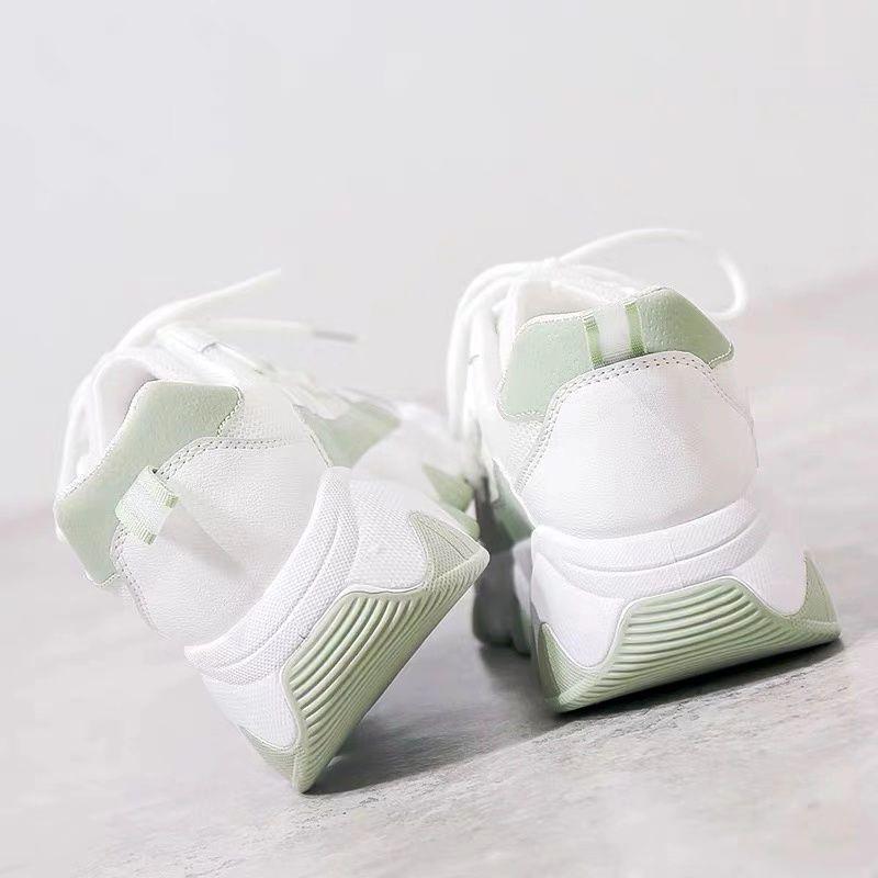 Spring Women's Shoes Sports Shoes Breathable Comfortable Non-slip Lightweight Korean Version  The White Shoes Female Students' Running Shoes