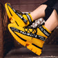 Fashion High-top Breathable Flying Woven Socks, Spring and Autumn Thick-soled Martin Men's Shoes