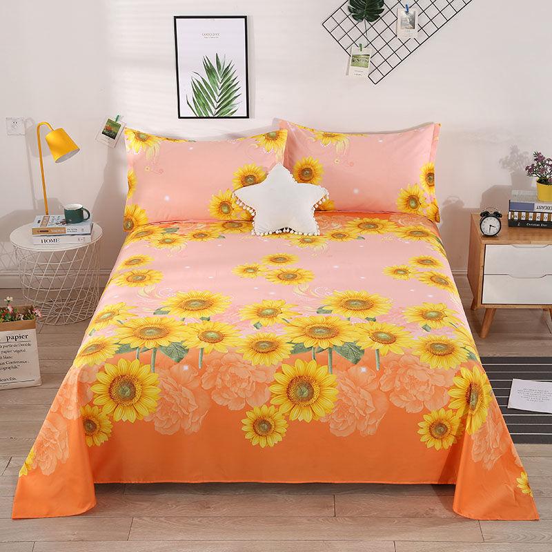 Cotton Bed Sheets Pillowcases Double Bed Three-piece Bedding Student Dormitory Sheets