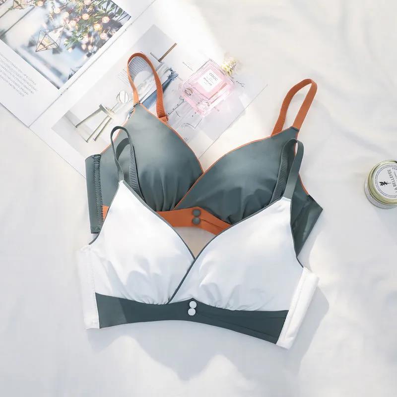 Thin Seamless Underwear Small Chest Gathered Adjusted Closed Anti-sagging No Steel Ring Bra