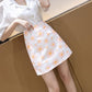 Sexy Tight A-line Floral Hip Skirt Women Zipper Elastic Waist Printed Short Skirt Above Knee Club Casual Home Office