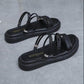 Summer Women's Sandals and Slippers Outer Wear Fashionable Sandals Flat-bottomed Shoes Two-wear Comfortable