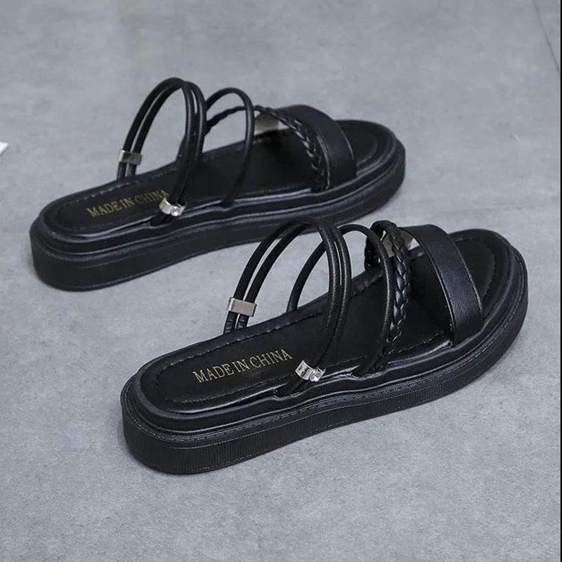Summer Women's Sandals and Slippers Outer Wear Fashionable Sandals Flat-bottomed Shoes Two-wear Comfortable