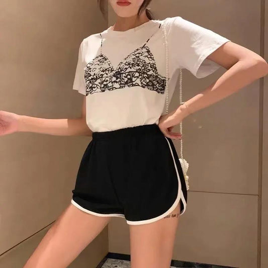 Sports Shorts Women's Summer Yoga Loose Large Size High Waist Wide-leg Summer Women's Shorts Casual Wide-leg Shorts