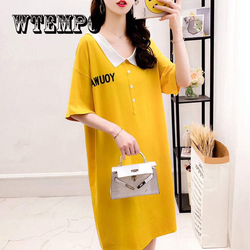 Women Casual Dresses 2019 Beading Cotton Long Shirt Dress Women White Loose Dress Summer Vestido