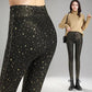 Women's High Elastic Leggings Autumn and Spring Ladies Plus Velvet High Waist Large Size Elastic Waist Slim All-match Tights
