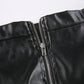 Lace-up Leather Skirt Women's PU High Waist Bow Knot Slim Fit Pleated Skirt Spring and Summer Women's Clothing
