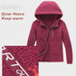 Outdoor Ladies Fleece Jacket Winter Thickened Warmth Casual Mountaineering Hooded Zipper Jacket Suitable for Women