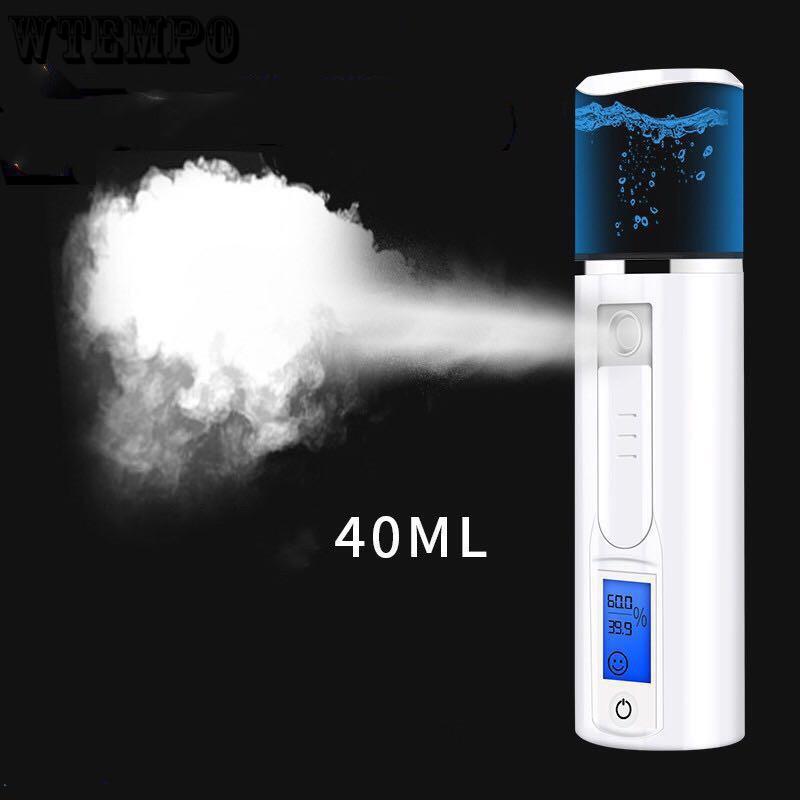 Beauty Steaming Face Portable Nano Spray Hand-held Water Meter Moisturizing Handheld