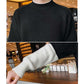 Autumn Thin Sweater Half High Neck Pullover Sweater Men's Trendy Knit Sweater Color Matching Bottoming Shirt Men's Top