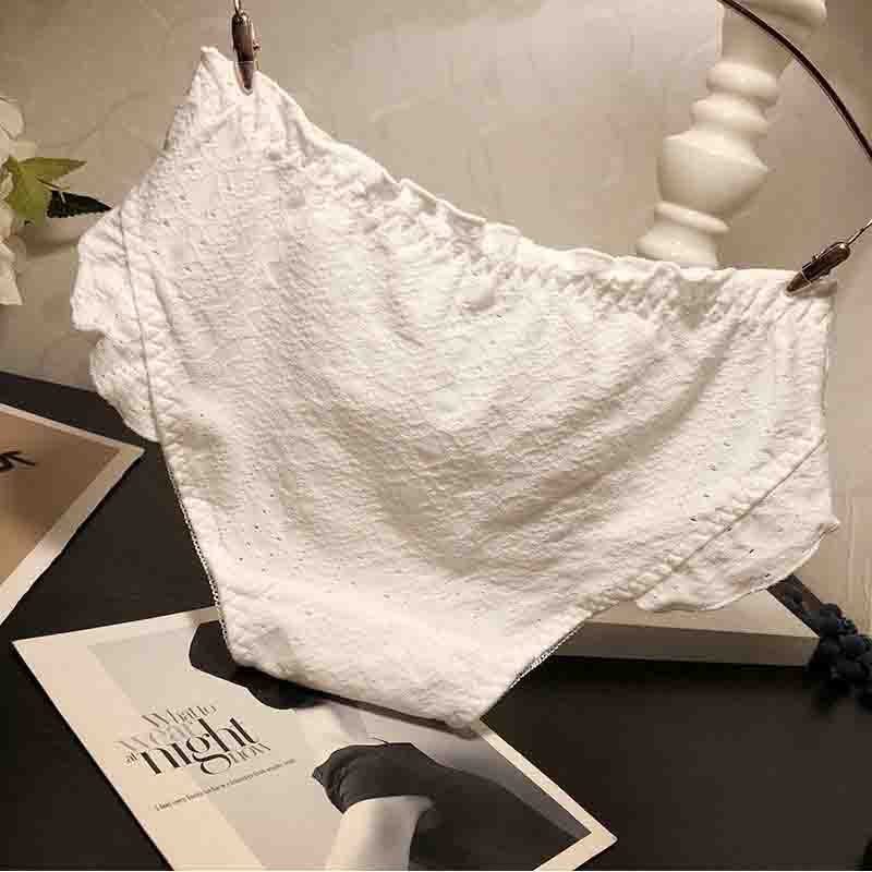 Stretch Underwear Female Ruffled Girl Bag Hip Stretch Breathable Briefs Sexy Sweet Lace Edge