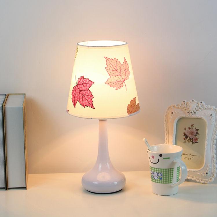 Resin Table Lamp Living Room Button Switch Bedroom Bedside Table Lights Fabric Home Decoration