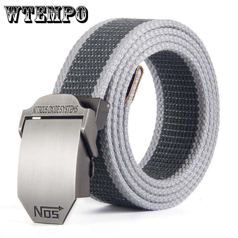 Striped Adult Men Knitted Men Casual Belts Canvas Belt Plus Size Strap Male Tactics Belt