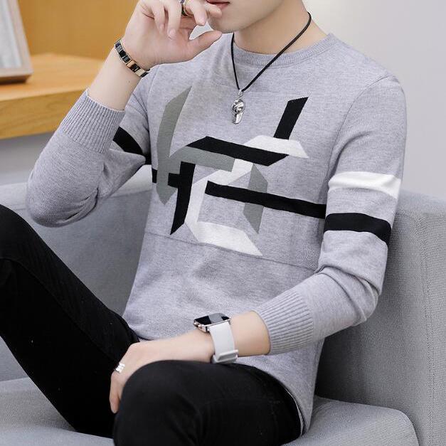 Male Sweater 2019 Autumn Winter Fashion O-neck Pullover Casual Slimfit Mens Wool Knitted Sweaters