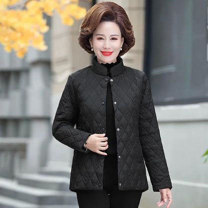 Middle-aged and Elderly Women's Winter Cotton-padded Clothes, Mother's Fit, Short and Light Grandma's Cotton-padded Clothes